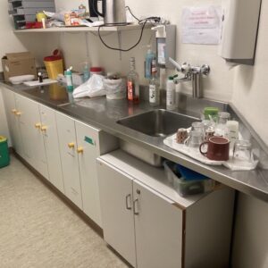 Plan de travail inox avec evier