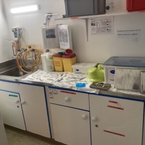 Plan de travail inox avec 1 evier