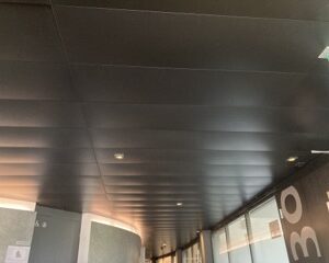 Faux plafond métallique noir