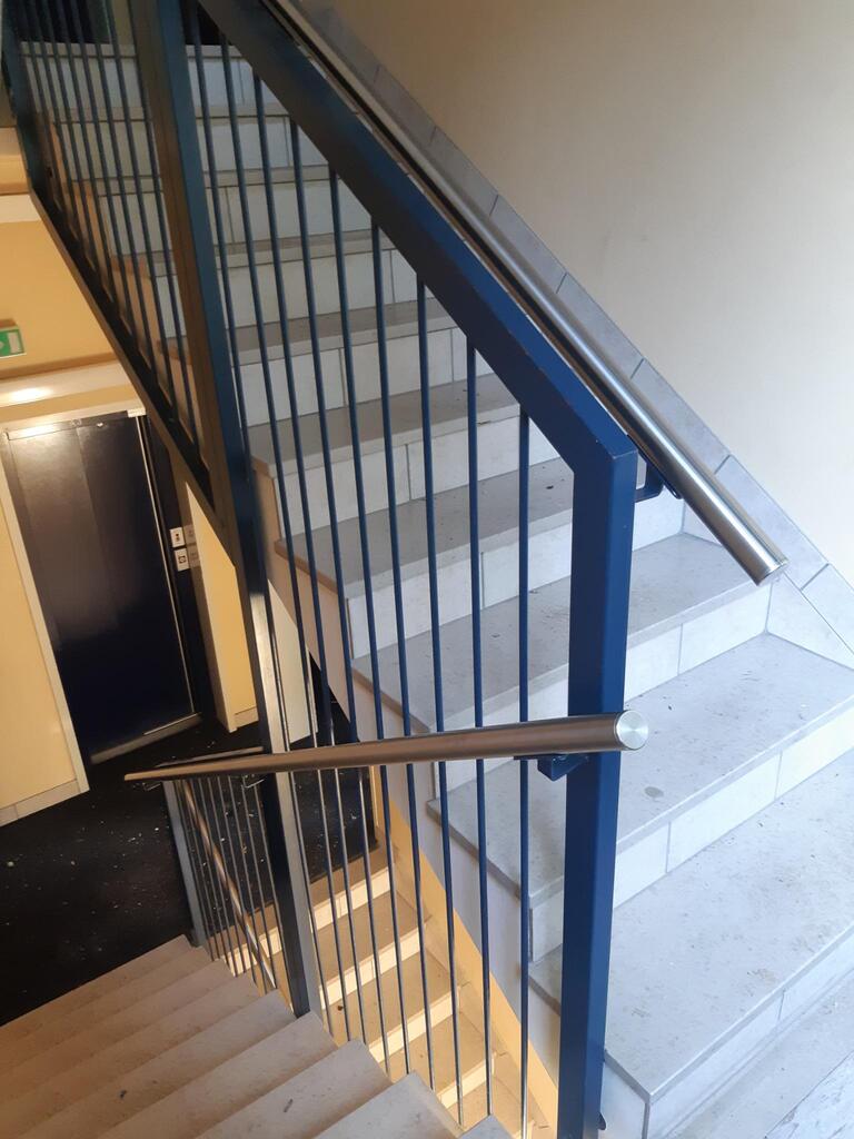 Main courante inox L: 3000 mm Ø 42 mm 
Sans support