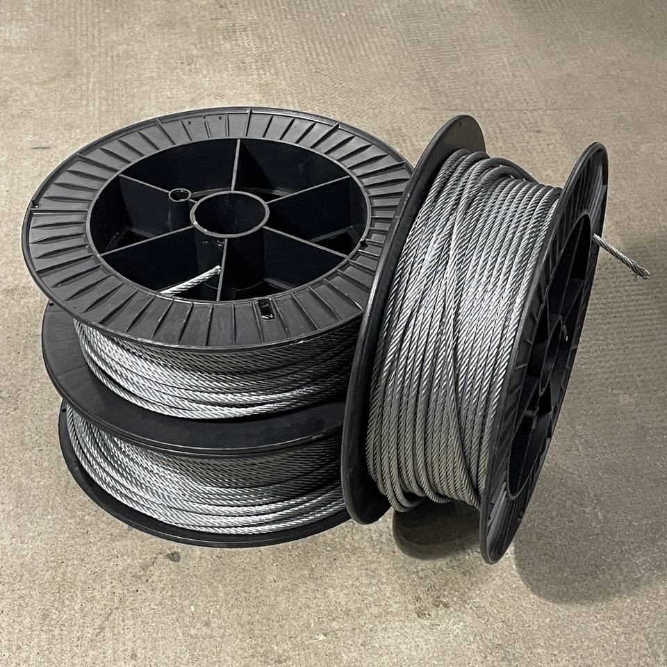 Câble d'acier Ø 5 mm acier galvanisé sur bobine