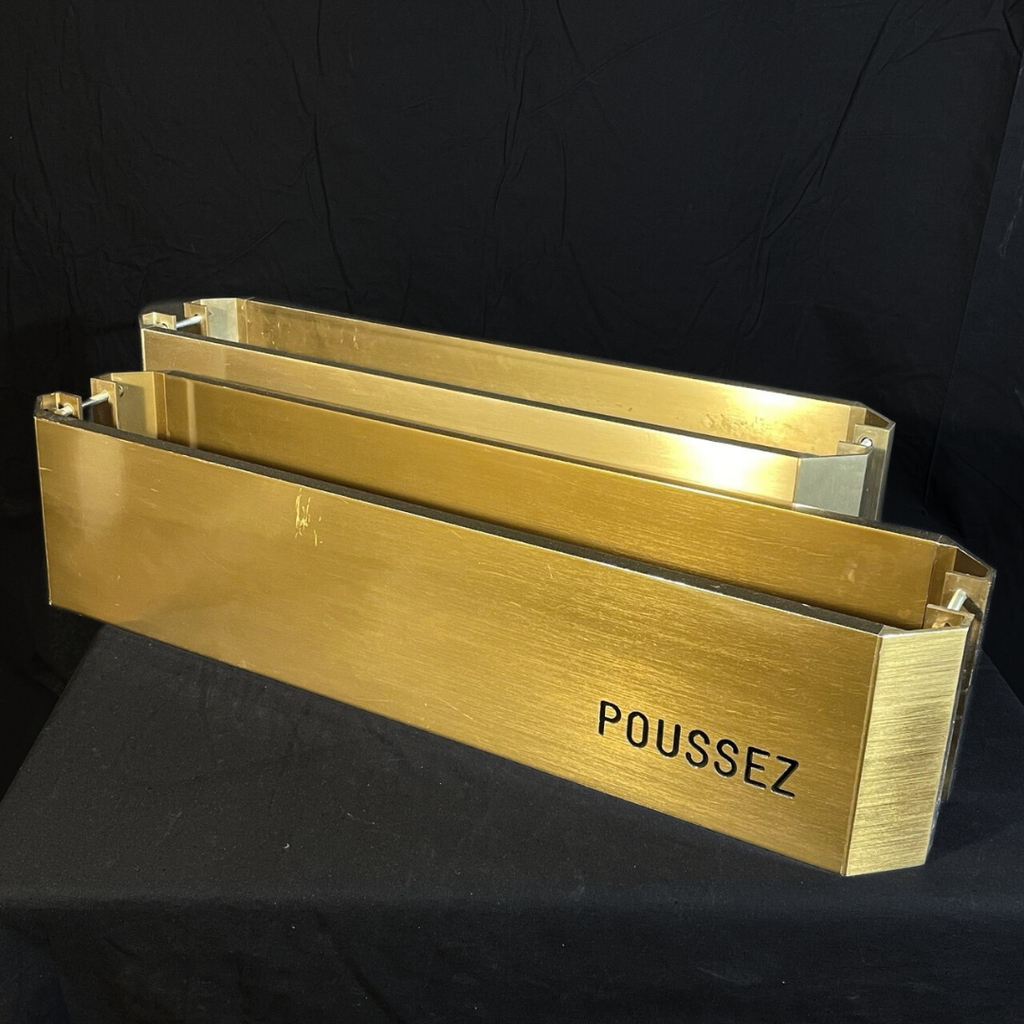 Poignées poussoires pour portes de Hall d'entrée dorée