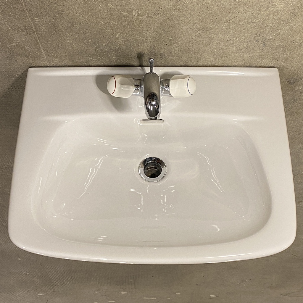 Petit lavabo en céramique avec robinetterie – Image 2
