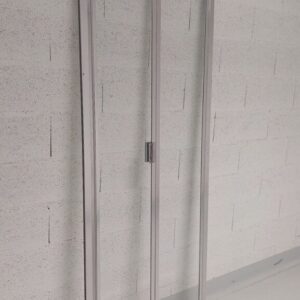 Porte de douche finition chromée