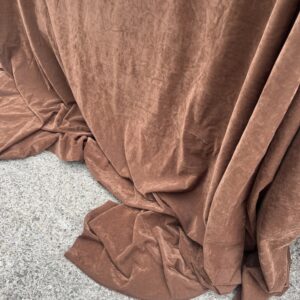 Tissus velour marron