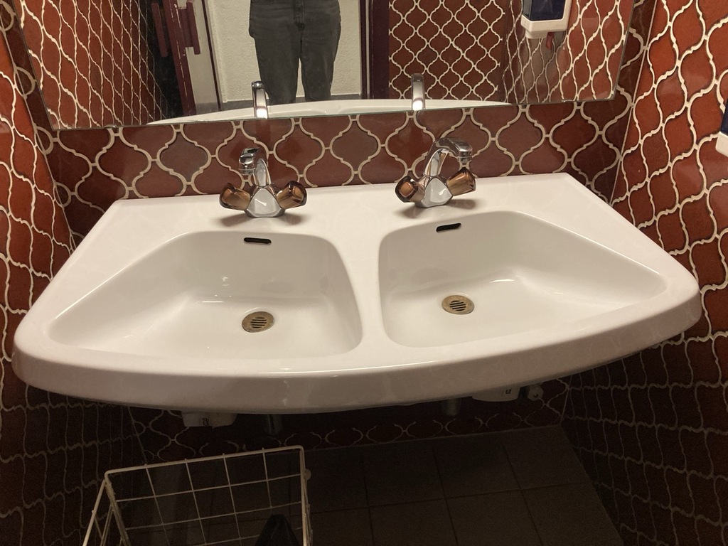 Lavabo double courbe