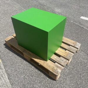 Socle d'exposition vert émeraude 53 x 53 x 45