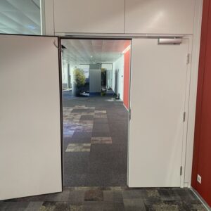 Porte coupe feu double métallique,