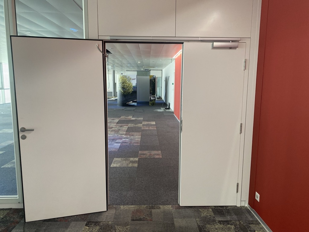 Porte coupe feu double métallique,
