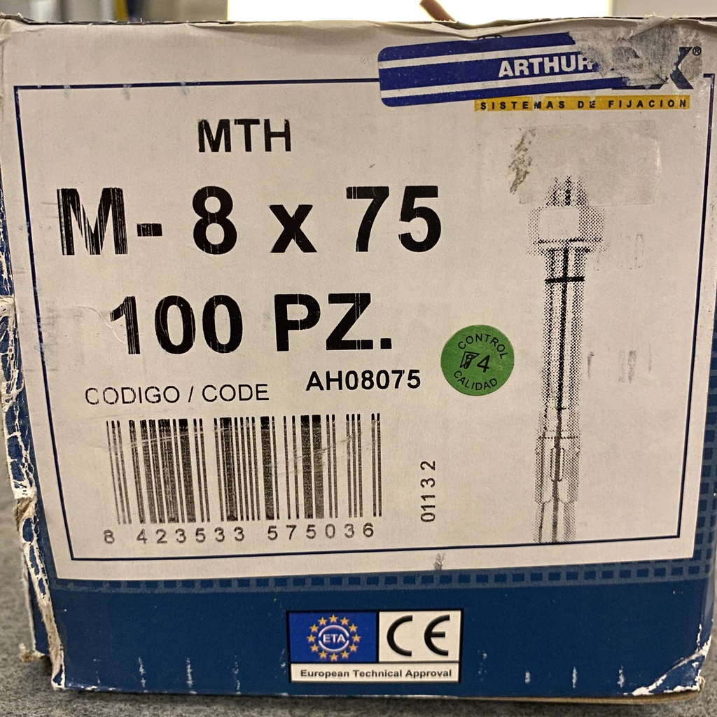 Goujon d’ancrage MTH M8 x 75 acier galvanisé – Image 2
