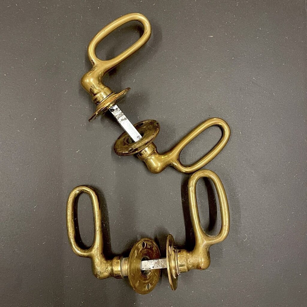 Poignée de porte Genève en laiton - Paire